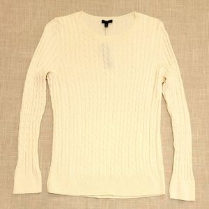 Talbots Ivory Cable Knit Sweater